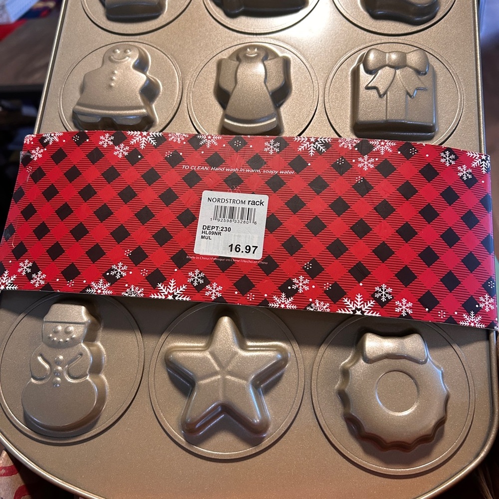 Nordstrom Gold Festive Cookie Mold